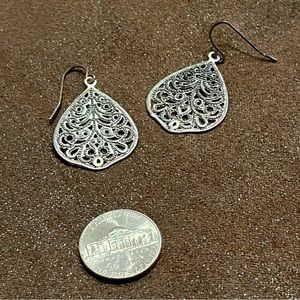 Silver filigree earrings